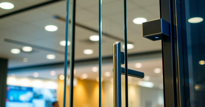 Porta de vidro automática com sensor ideal