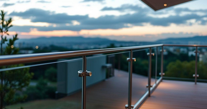 Guarda corpo de alumínio com vidro como solução eficiente para segurança e estilo