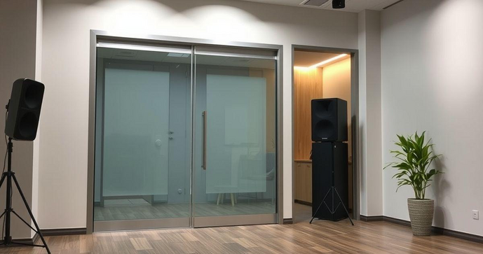 Porta acústica de vidro é a solução ideal para isolamento sonoro em ambientes modernos