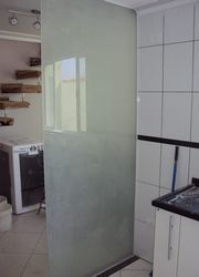 Jateamento de vidros laminados